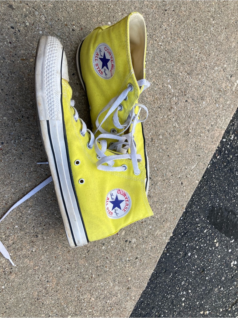 Converse Yellow High-Top Sneakers Size 11